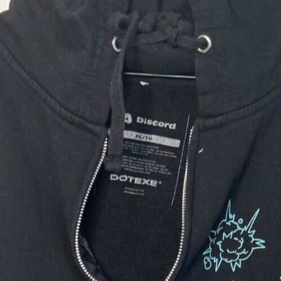 Discord Zip-a-doodle Daydream Hoodie Merch DOTEXE Made In US Black Large - Picture 4 of 5